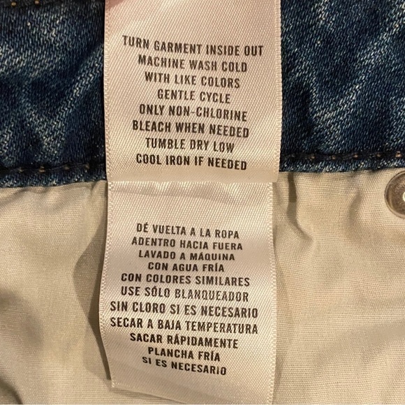 Cleo & Wolf 28 (US 6) Denim Shorts High Rise Button Fly Stretch Cuffed Cowgirl - Picture 8 of 10